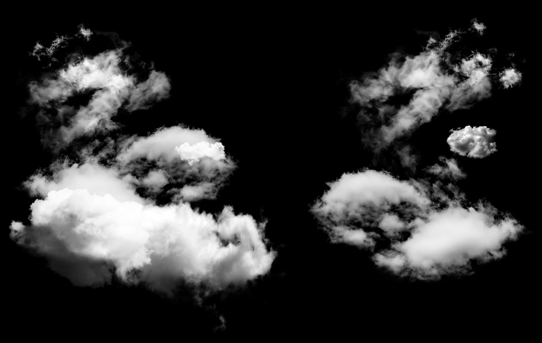 Foreground clouds